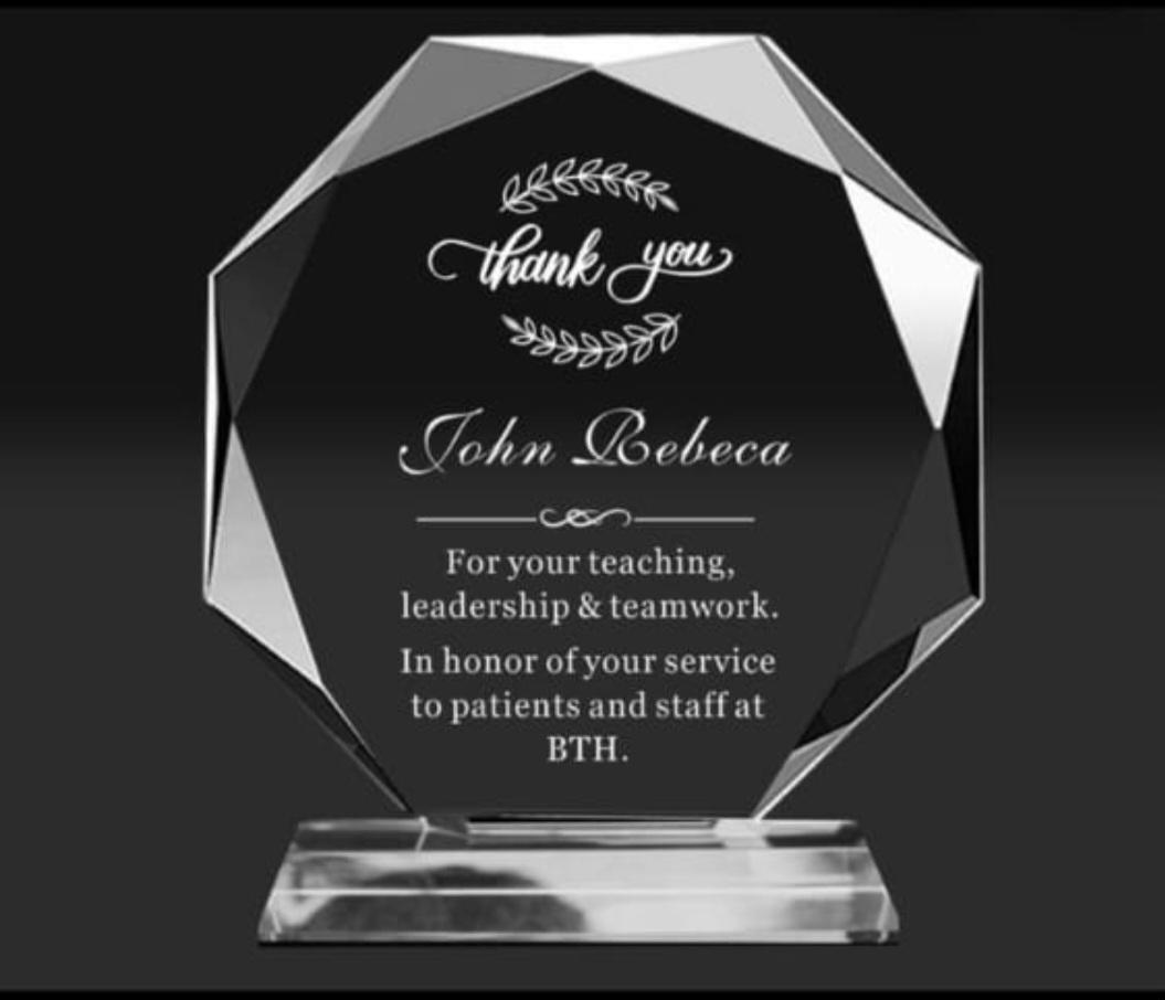 Octagon Glass Award